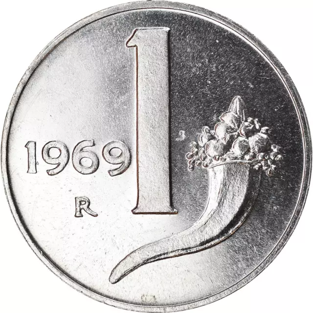 Italy Coin 1 Lira | Cornucopia | Scale | Horn of Plenty | 1951 - 2001