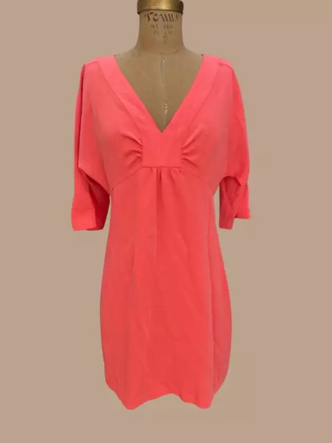 Women's Trina Turk Los Angeles Peach Slip Sleeves Dress size 6 NWT