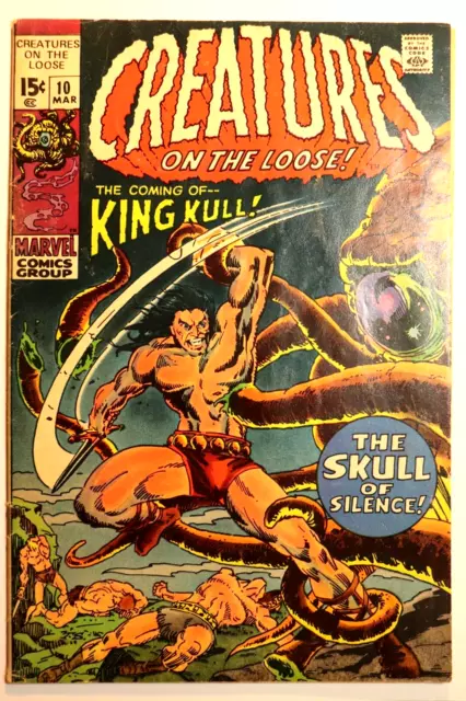 Creatures on the Loose #10 1st Full App King Kull KEY 1971 Comic GOOD+ Reader F4