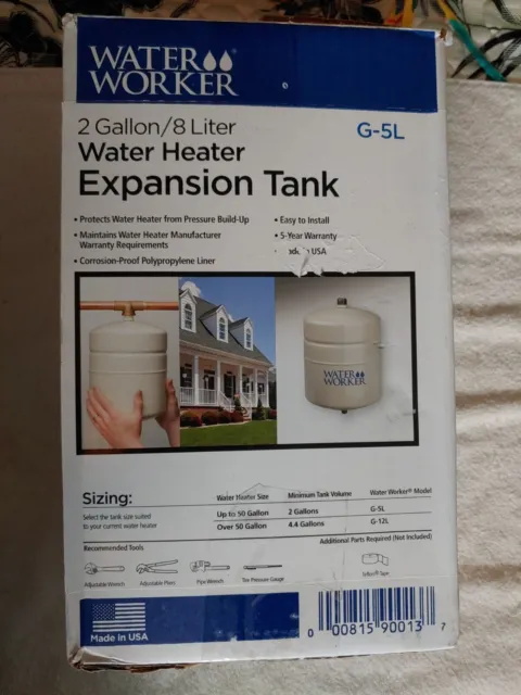 Water Worker 2 Gallon/8 Liter Water Heater Expansion Tank Up To 50 Gallons G-5L