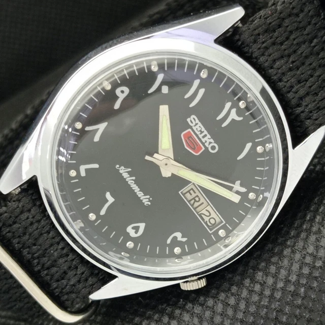 VINTAGE REFURBISHED SEIKO 5 AUTO 7009A JAPAN MENS D/D ARABIC WATCH 598-a313141-5