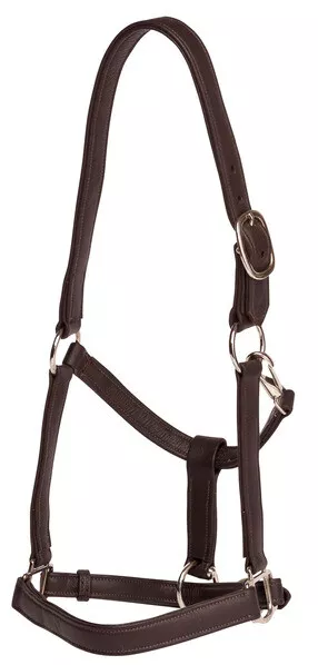 Jeremy and Lord Soft touch Leather Halter w/Adjustable Nose FULL  Brown