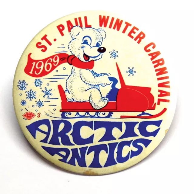St. Paul Minnesota Winter Carnival Arctic Antics Advertising Pocket Mirror