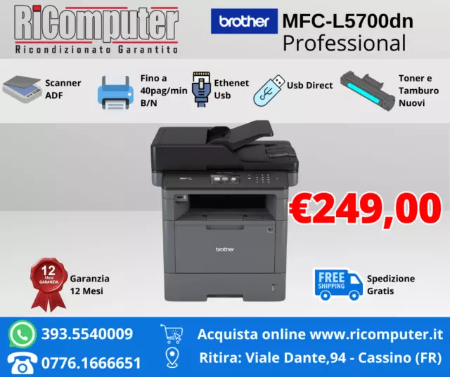 Multifunzione Brother Mfc-L5700Dn A4 B/N