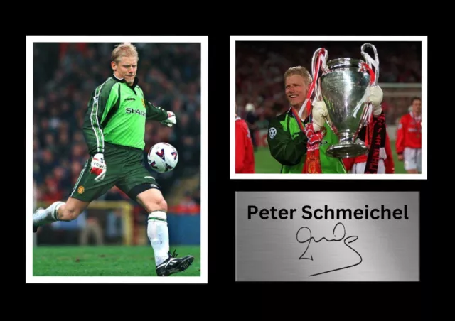 Peter Schmeichel Manchester United Signed Autograph Photo Display Mount Gift A4