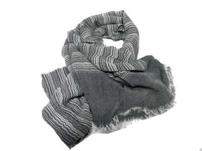 SCIARPA BIANCA E NERA QUADRO A QUADRI E RIGHE TREND YOUNG MODE BLACK AND WHITE 