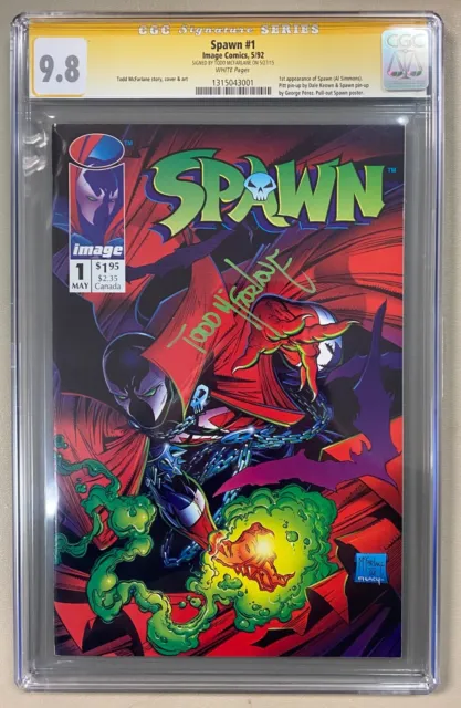 Todd McFarlane Signed Spawn #1 Image Comics 1992 1st Appearance CGC 9.8