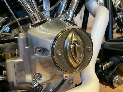 Harley Shovelhead Evolution Sportster Zündungsdeckel mit Revtech 100 Logo 