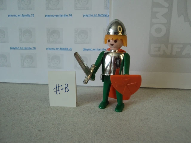 Playmobil Vintage Chevalier Croisé #8 - Année 1976 - Avec Cape, épée, Bouclier - Occasion