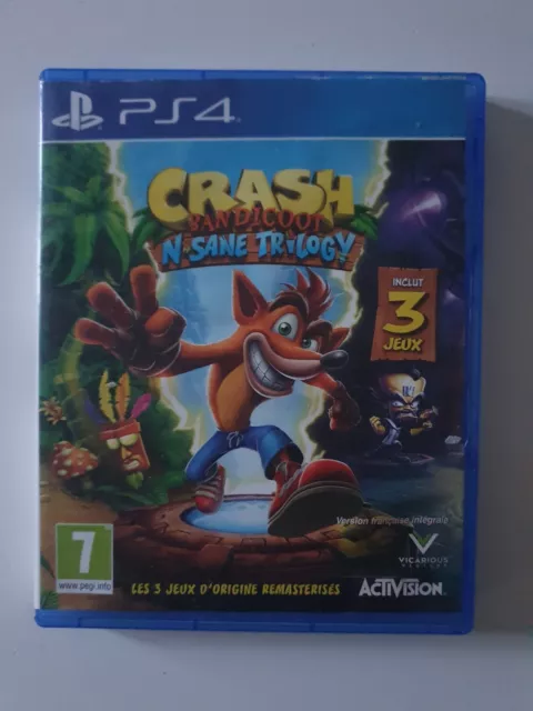 Crash Bandicoot N.Sane Trilogy PS4 Jeu PlayStation 4 en Français en bon état .