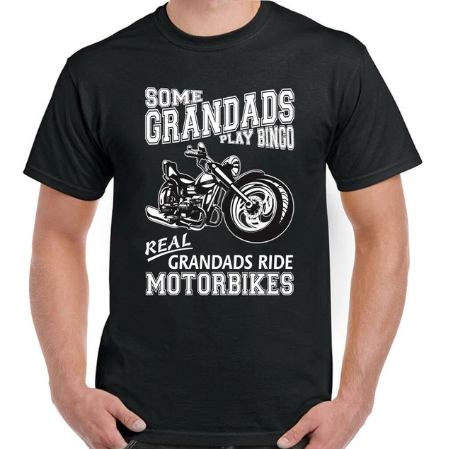 MOTORBIKE T-SHIRT Biker Motorcycle Cafe Racer Some Grandad Mens Funny Father Day