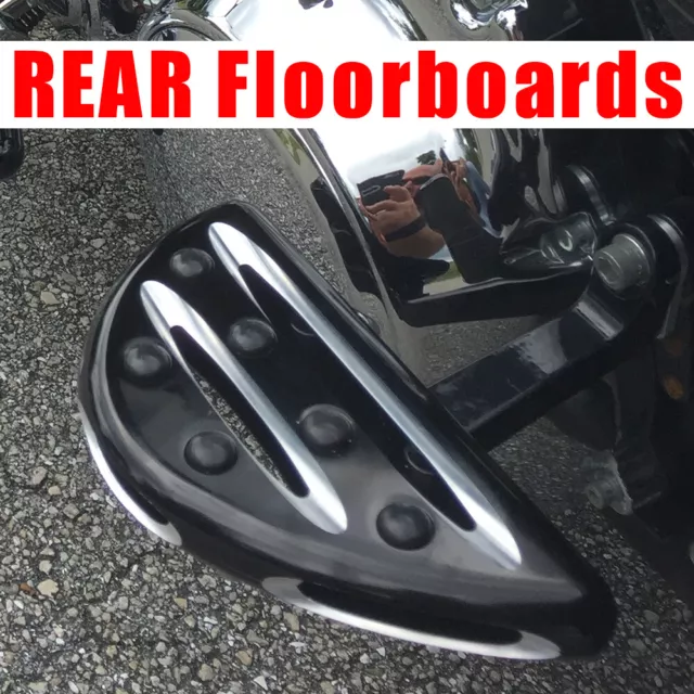 CNC Rear Passenger Floorboards Floor Boards Foot Pegs For Harley Softail Fatboy