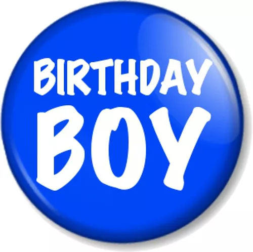 BIRTHDAY BOY 25mm 1" Pin Button Badge Celebration Present Gift Blue Party Card 2