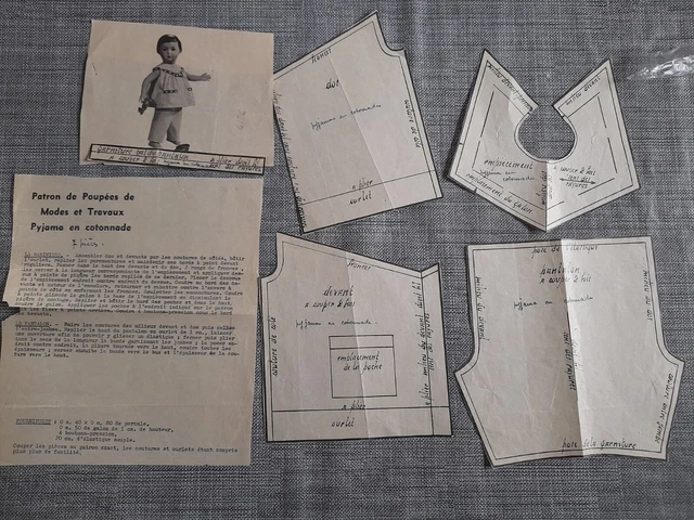 Page Poupée Françoise Michel - Modes Et Travaux Mars 1973 Avec Patron Miniature