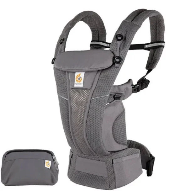 Portabebés Ergobaby Omni Breeze multifuncional transpirable en gris grafito