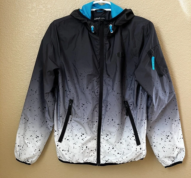 Rokka & Rolla Youth Windbreaker Jacket Lightweight Water Resistant Size 18 XXL