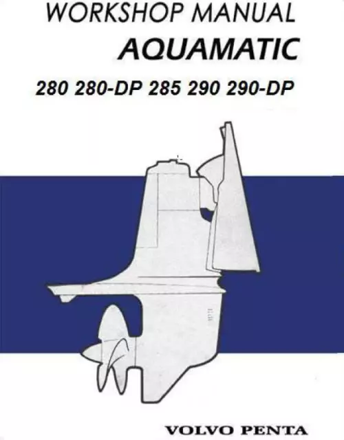 Volvo Penta 280, 280-Dp, 285, 290 Repair Workshop Service Manual Cd*Fast Post*