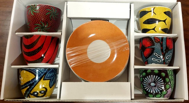 Set 6 Tazzine Con Piattino Borbone - Per Caffè E Thé | Adatte Al Microonde - Foto 13