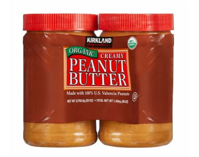 Kirkland Signature Organic Creamy Peanut Butter 2 Pack 28 Oz Each