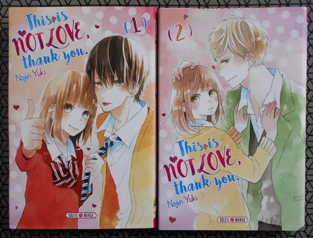 LOT de 2 MANGA THIS IS NOT LOVE THANK YOU Tome 1 & 2 Nojin YUKI VF SHOJO SOLEIL