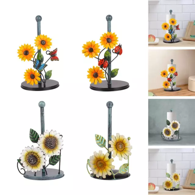 Stylish Sunflowers Paper Holder Countertop Storage for Indoor Washroom Home 2