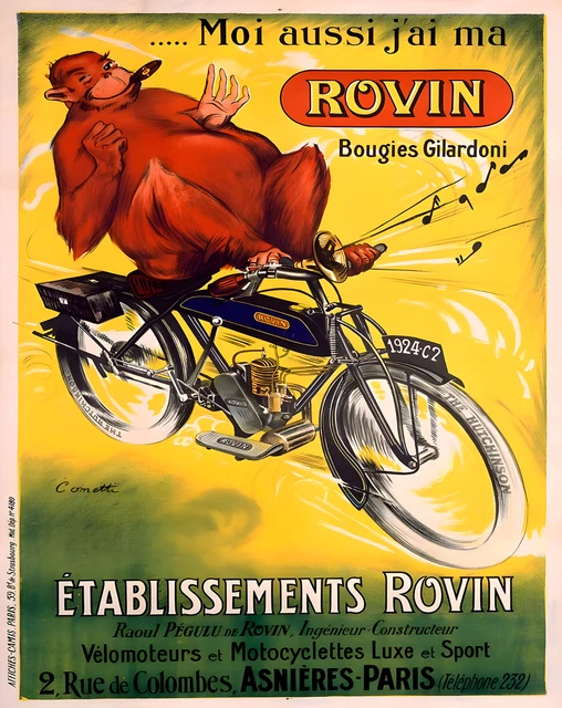 Favor Motorrad Poster Französisch Retro Grand Luxe Bike