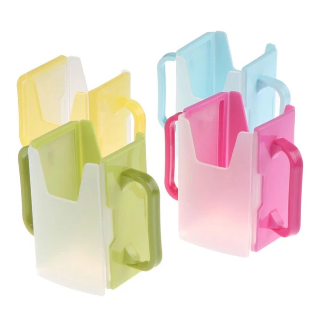 2Pcs Drinking Bottle Cup Milk Holder Plastic Juice Box Holder  Toddler Kid