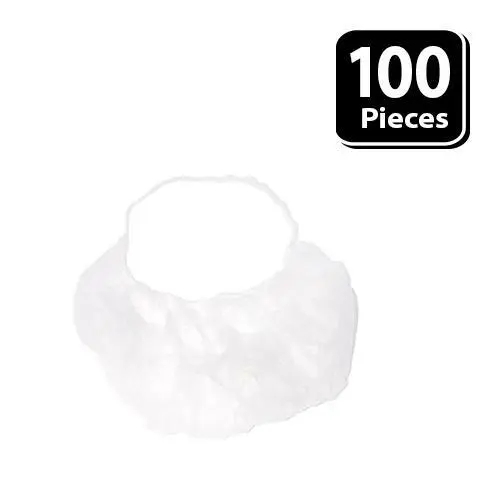 Resilinet Disposable Beard Guard White, Pack of 100 Pcs