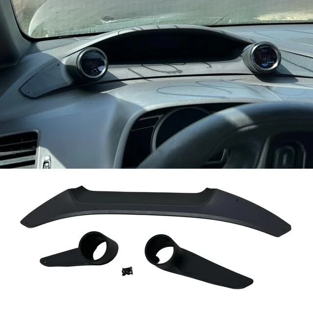 92-95 Civic EG Angled 3 Gauge Pod – Fits Climate Control HVAC – LHD 52mm – Black