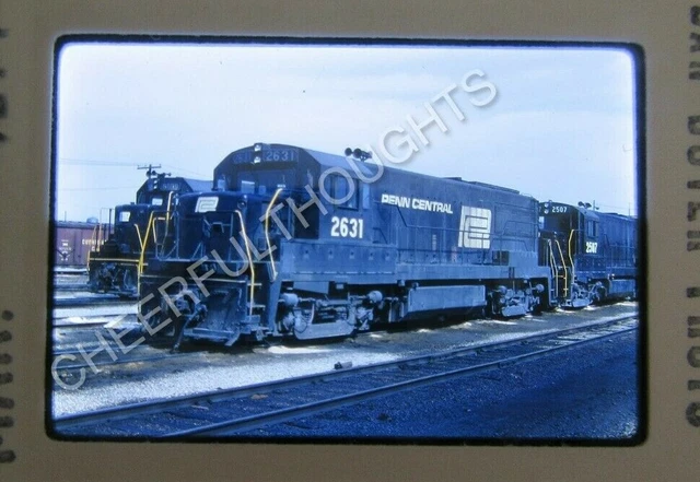 Original '71 Kodachrome Slide PC Penn Central 2631 U25B Cincinnati, OH   33H39