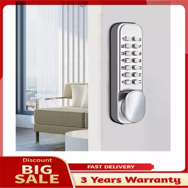 Mechanical Digital Code Keypad 11 Digit Combination Door Lock Keyless Password