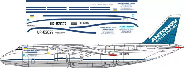 Antonov An-124 Antonov design bureau decal model scale 1/144 BSmodelle 144461
