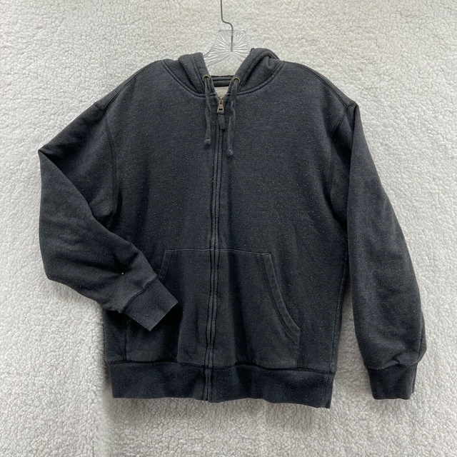 Weatherproof Vintage Sherpa Lined Full Zip Hooded Jacket Black Men's Size M