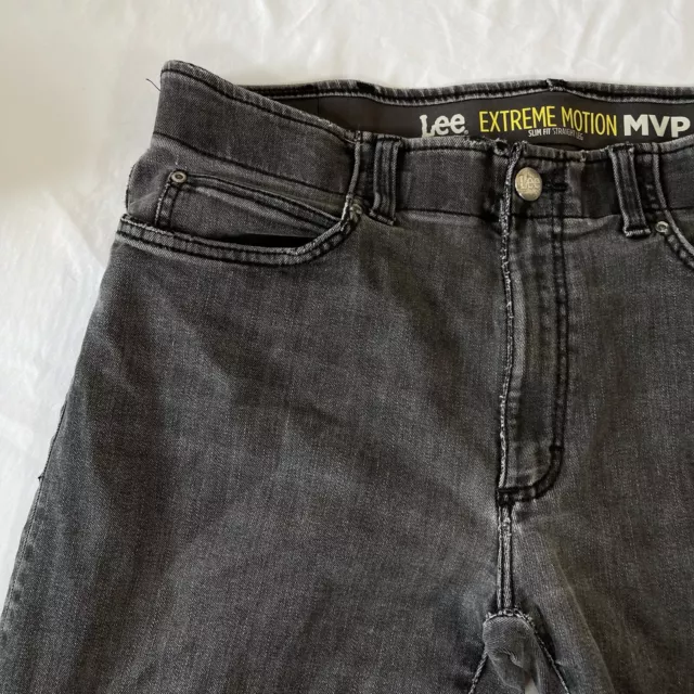 MEN'S LEE EXTREME Motion MVP Slim Fit Straight Leg 38x32 Gray Jeans $16 ...