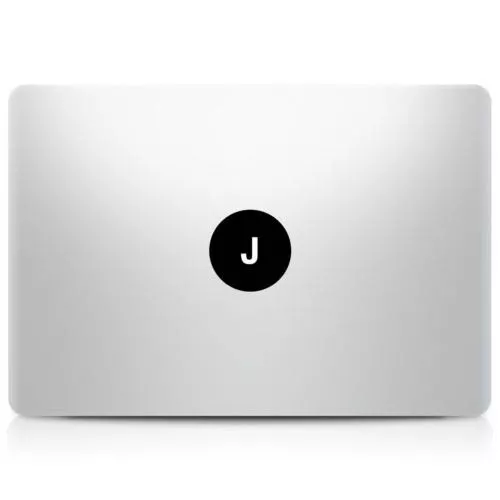 Alphabet letter "J" Macbook Sticker Laptop Decal Mac Pro Air Retina 11 13 15 17"