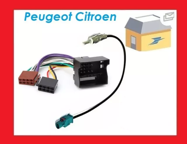 Cable Adaptateur Faisceau Autoradio Et Antenne pour Peugeot 207 307 407 Expert