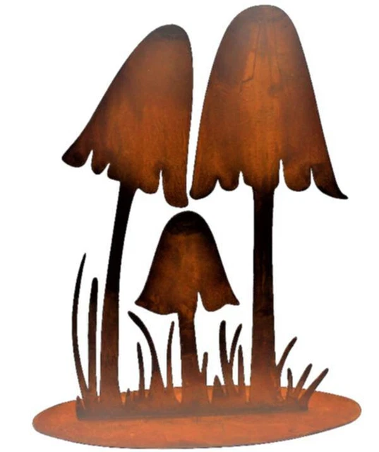 Pilz Deko Garten Edelrost Pilze Dekoration Gartende Produktbild-Vorschau 3