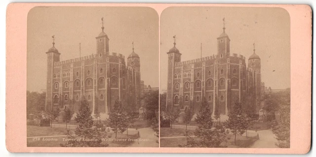 Stereo-Fotografie Fotograf unbekannt, Ansicht London, Tower of London, White To