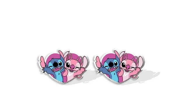 Disney's Stitch and Angel in a Love Heart Paar wirklich süße Ohrringe
