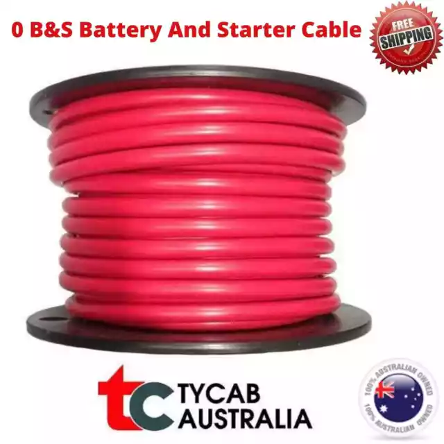 0B&S Cable Battery starter 246AMP Tycab Copper Wire Various Lengths 4WD Caravan