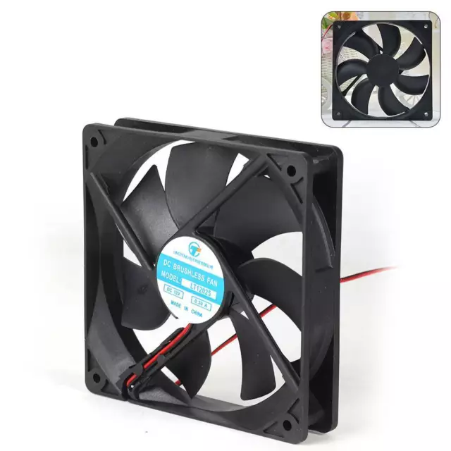 12V DC 2 Pin Heat Sink Computer Cooling Fan Axial PC Extractor Fan Brushless New