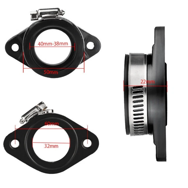 UNIVERSAL FLANGE ADAPTER Carb Manifold Intake Fits PWK 32/34mm Mikuni