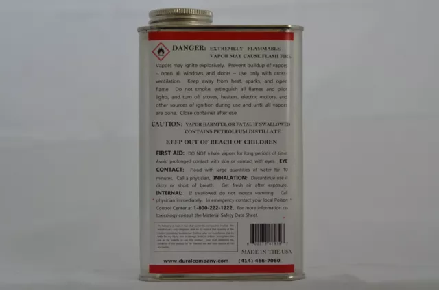 Dural Rubber Cement Thinner 1 QT no CA 2