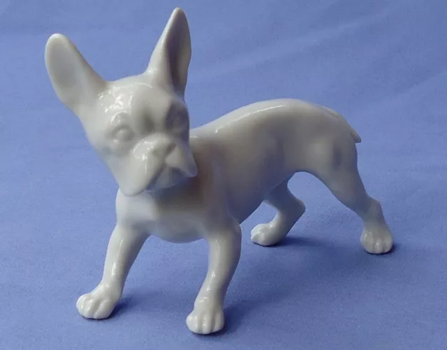 FRENCH BULLDOG AUGARTEN WIEN AUSTRIA 5" DOG figurine marked