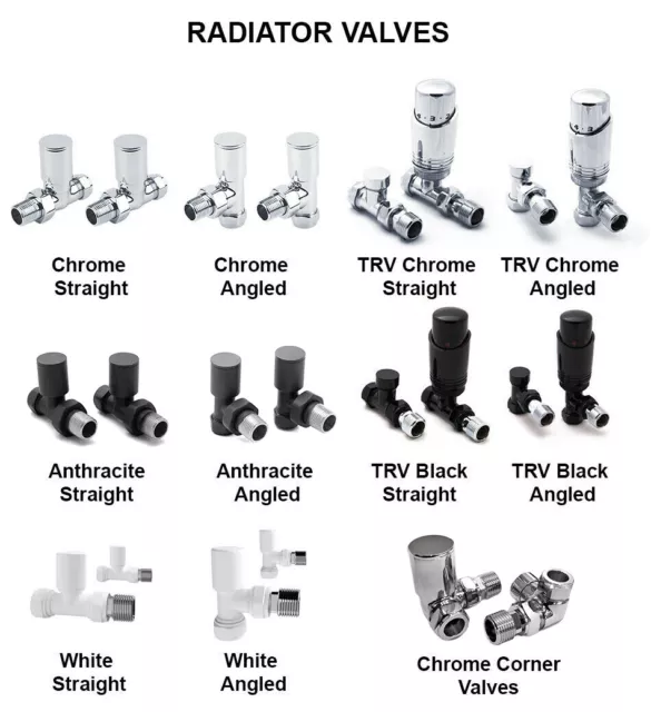 NEW Radiator Valves 10mm Connecting Valves For Radiators and Towel Rails