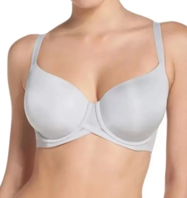 NEW WACOAL 855338 Ultimate Side Smoother Underwire Bra Black Gray