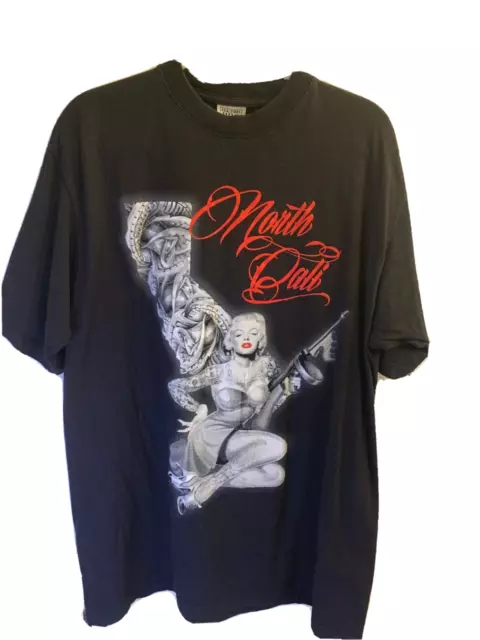 Marilyn Monroe T-Shirt Men's Size 2XLT Black Guns All Time Pro Tattoos