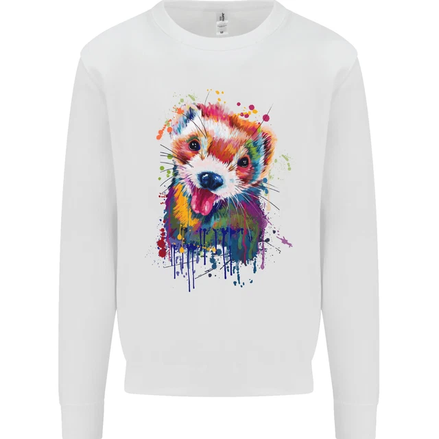 Ferret Watercolour Kids Sweatshirt Jumper