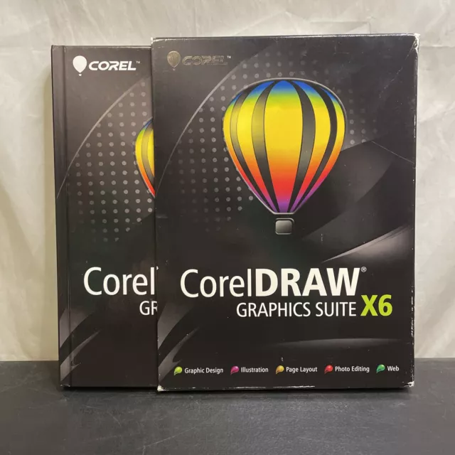 Corel Draw Graphics Suite X6 Upgrade Software With Manual + Serial Number