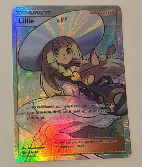 Pokemon Lillie 147/149 S&M Base Set Near Mint Condition